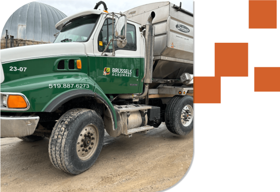 Brussels Agromart Truck with orange accent